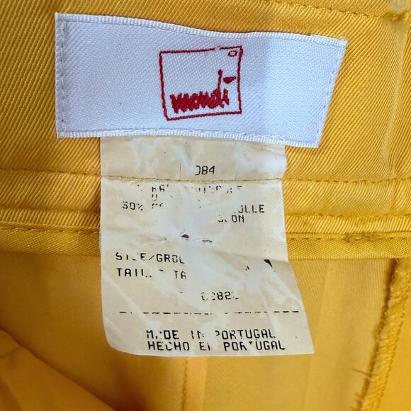 Vintage Mondi Size 44 Blazer & Shorts Set Sunshine Yellow Coastal Old Money Mod - Picture 14 of 16